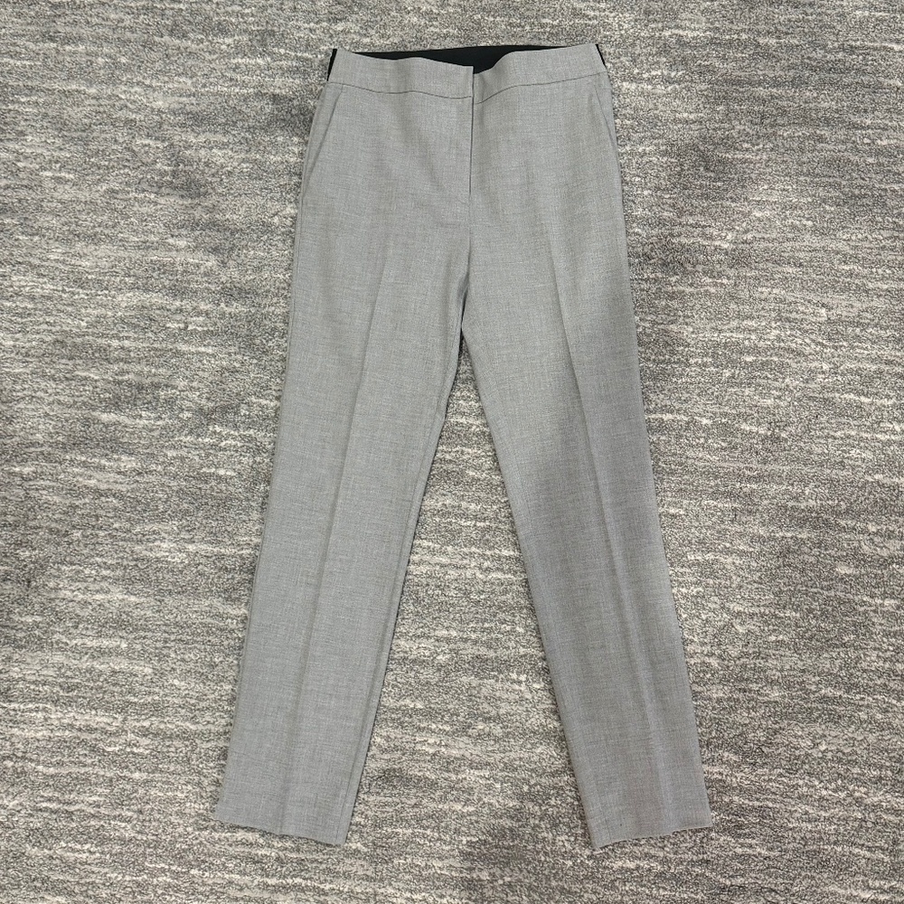 Zara Pants Gray Flat Front Elastic Back Size Large